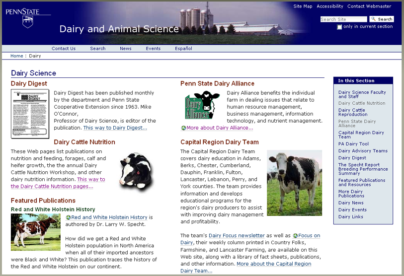 Dairy and Animal Science in Plone